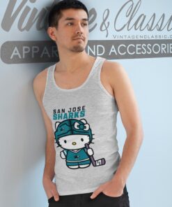 San Jose Sharks Hello Kitty Shirt Tank Top Racerback