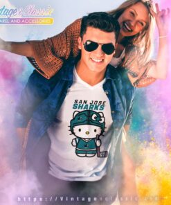 San Jose Sharks Hello Kitty Shirt V Neck TShirt