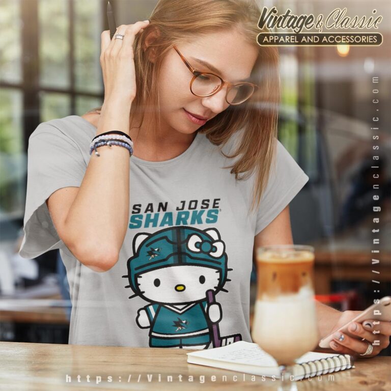 San Jose Sharks Hello Kitty Shirt Women T shirt San Jose Sharks Hello Kitty Shirt Women T shirt
