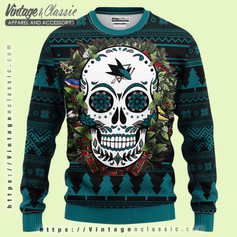 San Jose Sharks Skull Ugly Christmas Sweater Ugly Christmas Sweater San Jose Sharks Skull Ugly Christmas Sweater Ugly Christmas Sweater