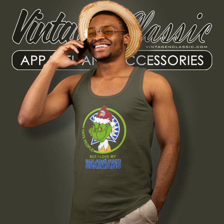 San Jose State Spartans Ncaa Christmas Grinch Shirt I Hate People But I Love My San Jose State Tank Top Racerback 1 San Jose State Spartans Ncaa Christmas Grinch Shirt I Hate People But I Love My San Jose State Tank Top Racerback 1