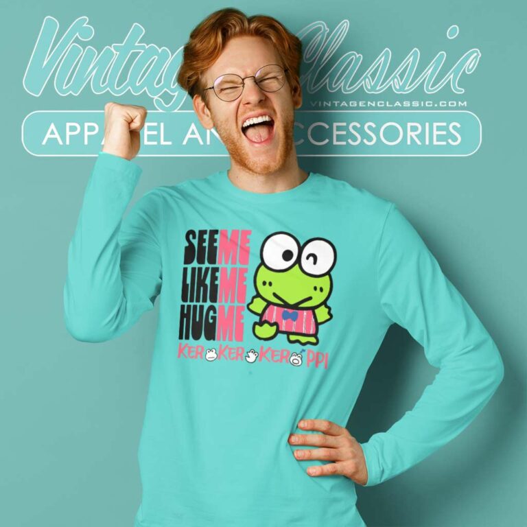 Sanrio Keroppi Japanese Brand Long Sleeve Tee Sanrio Keroppi Japanese Brand Long Sleeve Tee