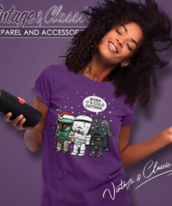 Santa Boba Its Cold Outside Star Wars Christmas Women TShirt