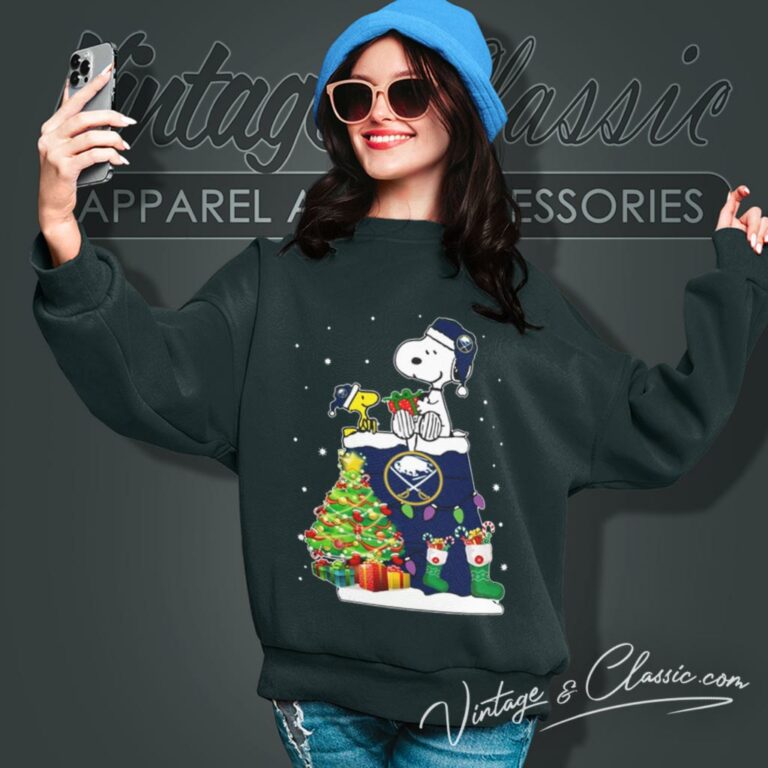 Santa Buffalo Sabres Snoopy And Woodstock Christmas Sweatshirt Santa Buffalo Sabres Snoopy And Woodstock Christmas Sweatshirt