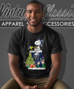 Santa Buffalo Sabres Snoopy And Woodstock Christmas T Shirt