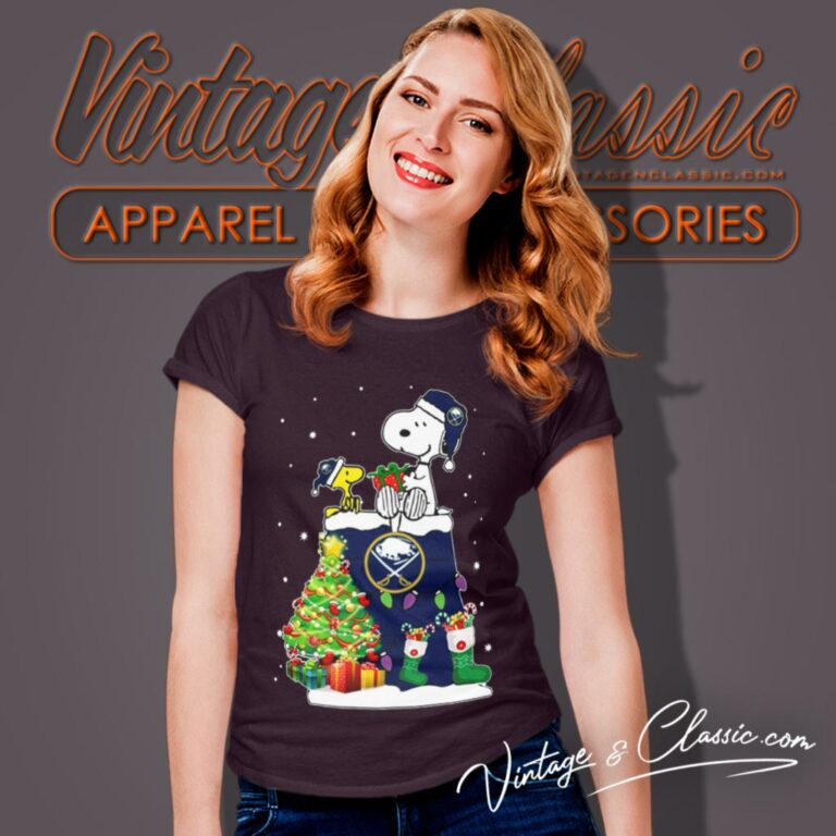 Santa Buffalo Sabres Snoopy And Woodstock Christmas Women T Shirt Santa Buffalo Sabres Snoopy And Woodstock Christmas Women T Shirt