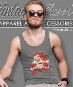 Santa Cheer Coffee Christmas Tank Top Racerback
