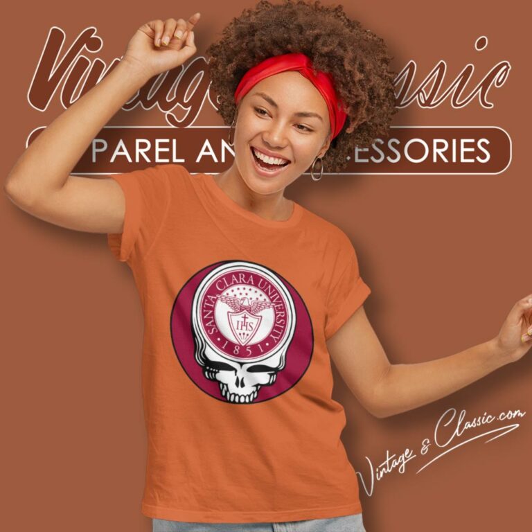 Santa Clara University Grateful Dead Steal Your Face Women T Shirt Santa Clara University Grateful Dead Steal Your Face Women T Shirt