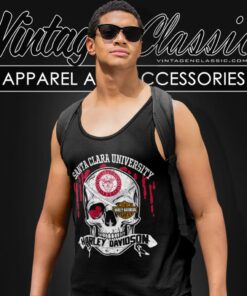 Santa Clara University Harley Davidson Skull Tank Top Racerback