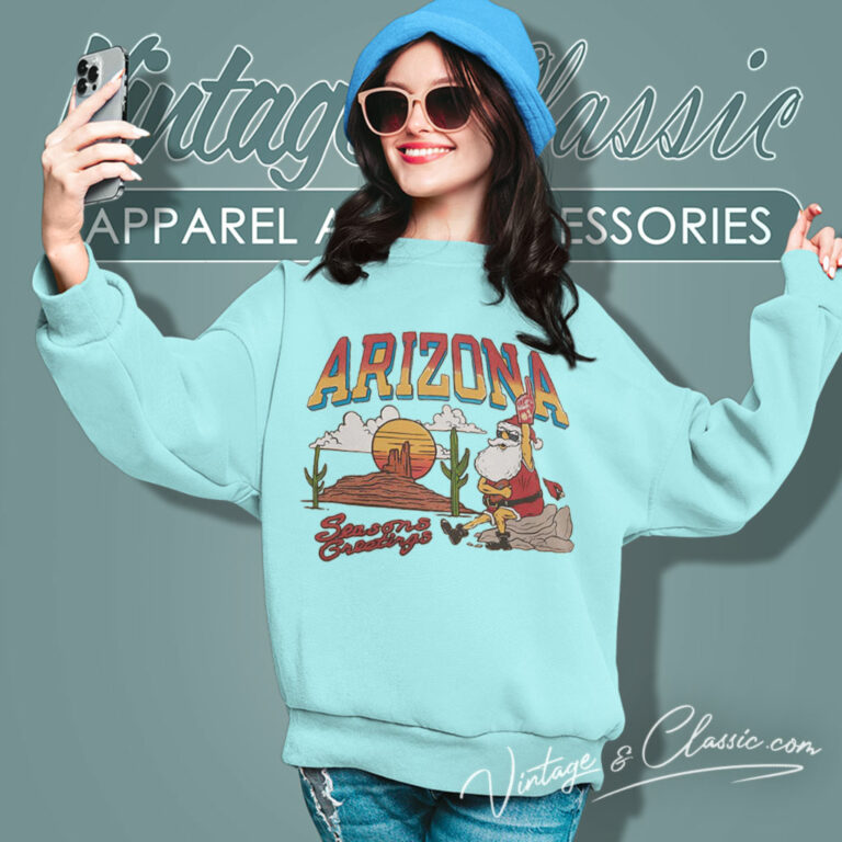 Santa Claus Arizona Cardinals Christmas Seasons Greetings Sweatshirt Santa Claus Arizona Cardinals Christmas Seasons Greetings Sweatshirt