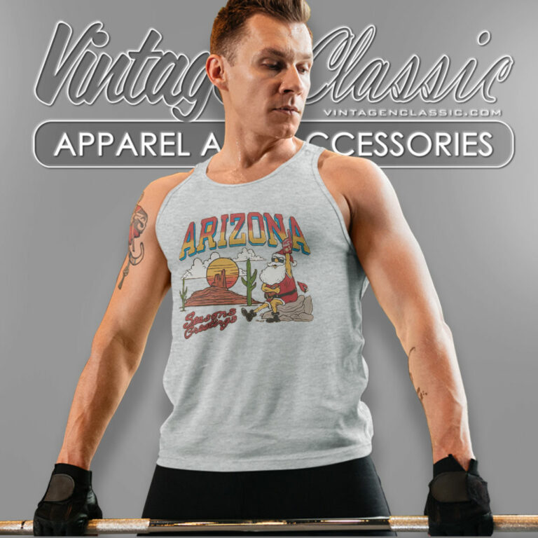 Santa Claus Arizona Cardinals Christmas Seasons Greetings Tank Top Racerback Santa Claus Arizona Cardinals Christmas Seasons Greetings Tank Top Racerback