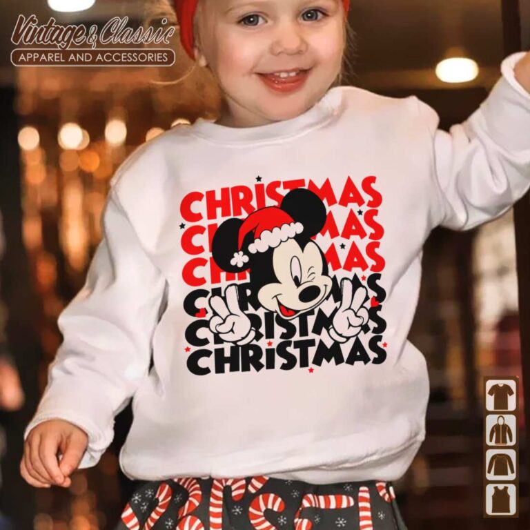 Santa Claus Mickey Funny Disney Christmas youth shirt Santa Claus Mickey Funny Disney Christmas youth shirt