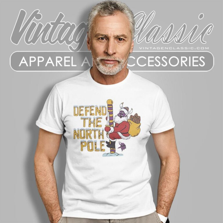 Santa Claus Minnesota Vikings Defend The North Pole Christmas T Shirt Santa Claus Minnesota Vikings Defend The North Pole Christmas T Shirt