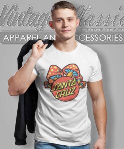 Santa Cruz Mushroom Polka Dot Shirt 4 Santa Cruz Mushroom Polka Dot T Shirt