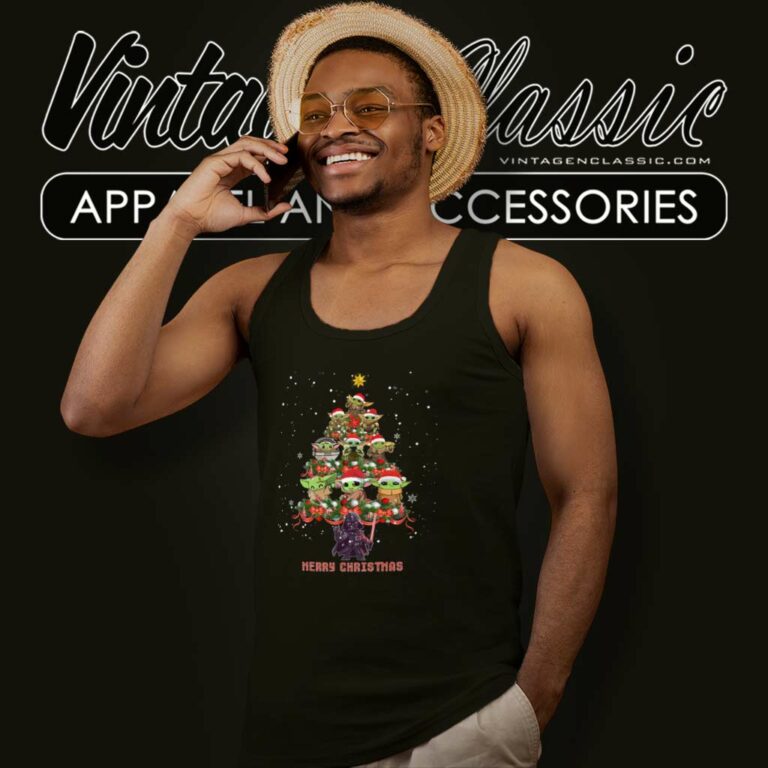 Santa Darth Vader And Baby Yoda Christmas Star Wars Tank Top Racerback Santa Darth Vader And Baby Yoda Christmas Star Wars Tank Top Racerback