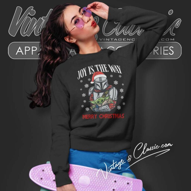 Santa Darth Vader Mandalorian Joy Is The Way Christmas Sweatshirt Santa Darth Vader Mandalorian Joy Is The Way Christmas Sweatshirt