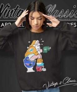 Santa Dolphins Shit On Toilet Patriots Sweatshirt