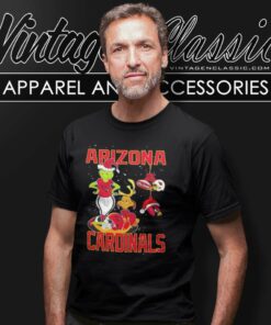 Santa Grinch And Dog Arizona Cardinals Christmas T Shirt