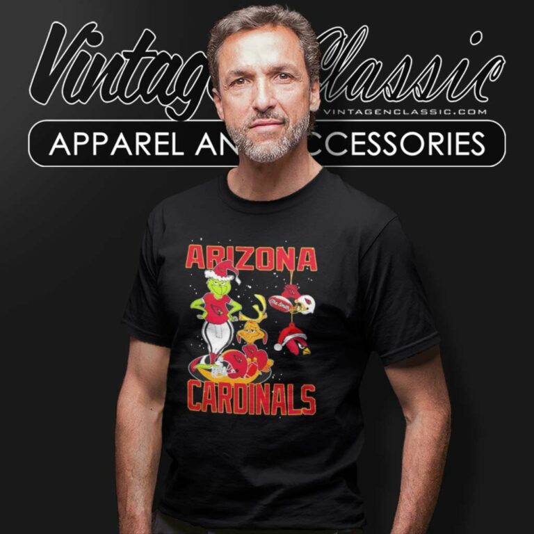 Santa Grinch And Dog Arizona Cardinals Christmas T Shirt Santa Grinch And Dog Arizona Cardinals Christmas T Shirt
