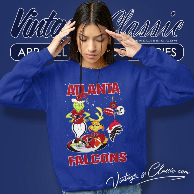 Santa Grinch And Dog Atlanta Falcons Christmas Sweatshirt Santa Grinch And Dog Atlanta Falcons Christmas Sweatshirt