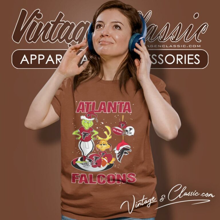 Santa Grinch And Dog Atlanta Falcons Christmas Women T Shirt Santa Grinch And Dog Atlanta Falcons Christmas Women T Shirt