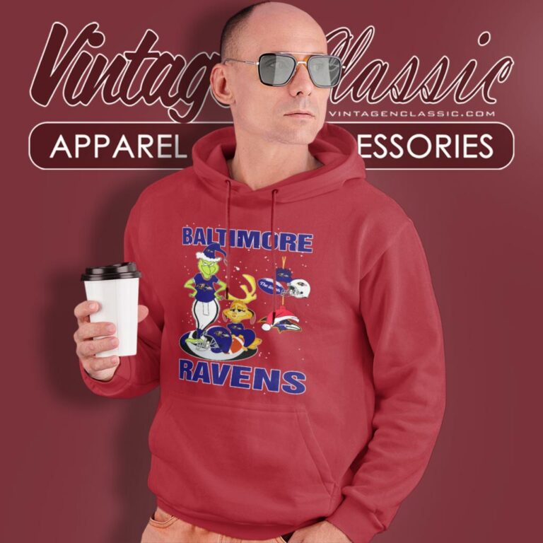 Santa Grinch And Dog Baltimore Ravens Christmas Hoodie Santa Grinch And Dog Baltimore Ravens Christmas Hoodie