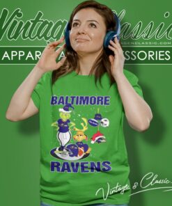 Santa Grinch And Dog Baltimore Ravens Christmas Women T Shirt