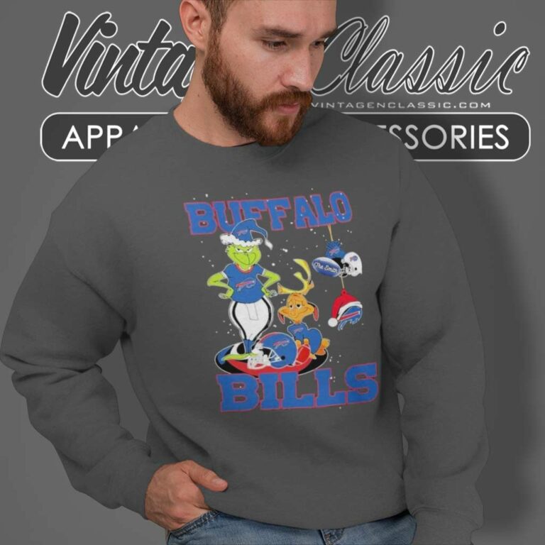 Santa Grinch And Dog Buffalo Bills Christmas Sweatshirt Santa Grinch And Dog Buffalo Bills Christmas Sweatshirt