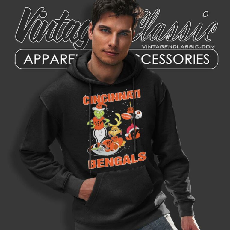 Santa Grinch And Dog Cincinnati Bengals Christmas Hoodie Santa Grinch And Dog Cincinnati Bengals Christmas Hoodie
