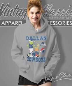 Santa Grinch And Dog Dallas Cowboys Christmas Hoodie