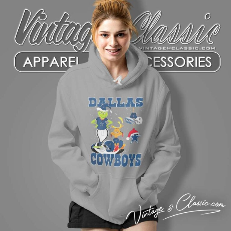 Santa Grinch And Dog Dallas Cowboys Christmas Hoodie Santa Grinch And Dog Dallas Cowboys Christmas Hoodie