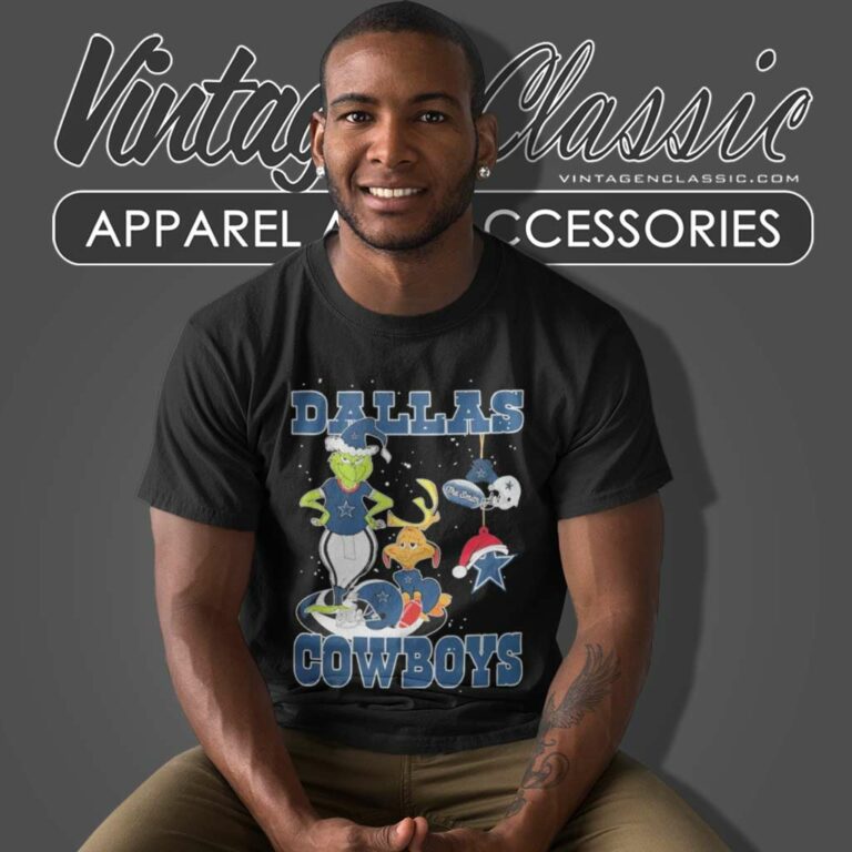 Santa Grinch And Dog Dallas Cowboys Christmas T Shirt Santa Grinch And Dog Dallas Cowboys Christmas T Shirt
