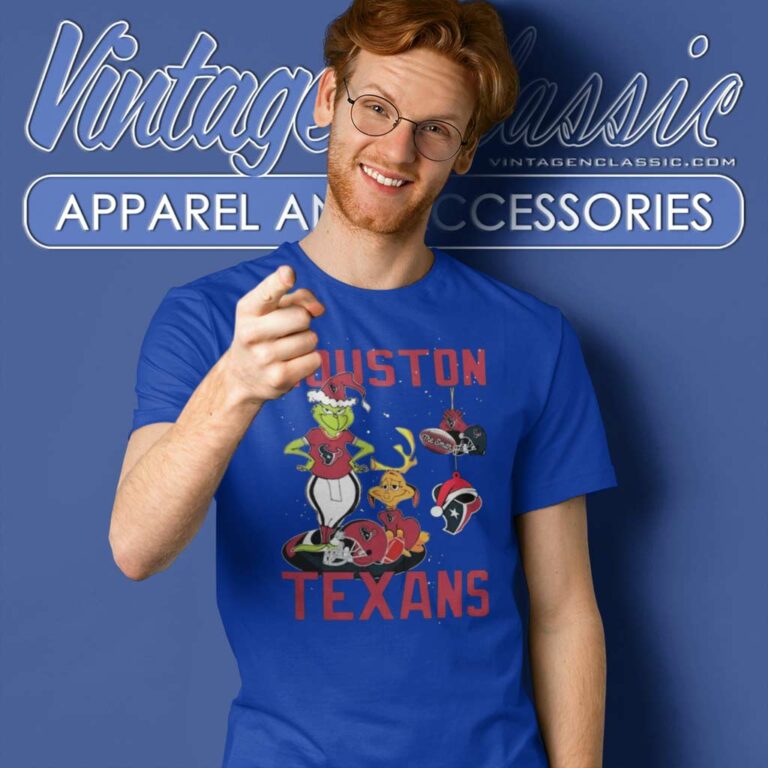 Santa Grinch And Dog Houston Texans Christmas T Shirt Santa Grinch And Dog Houston Texans Christmas T Shirt