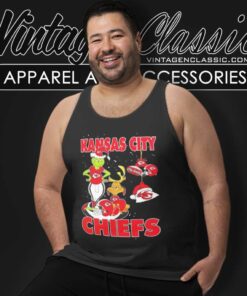 Santa Grinch And Dog Kansas City Chiefs Christmas Tank Top Racerback