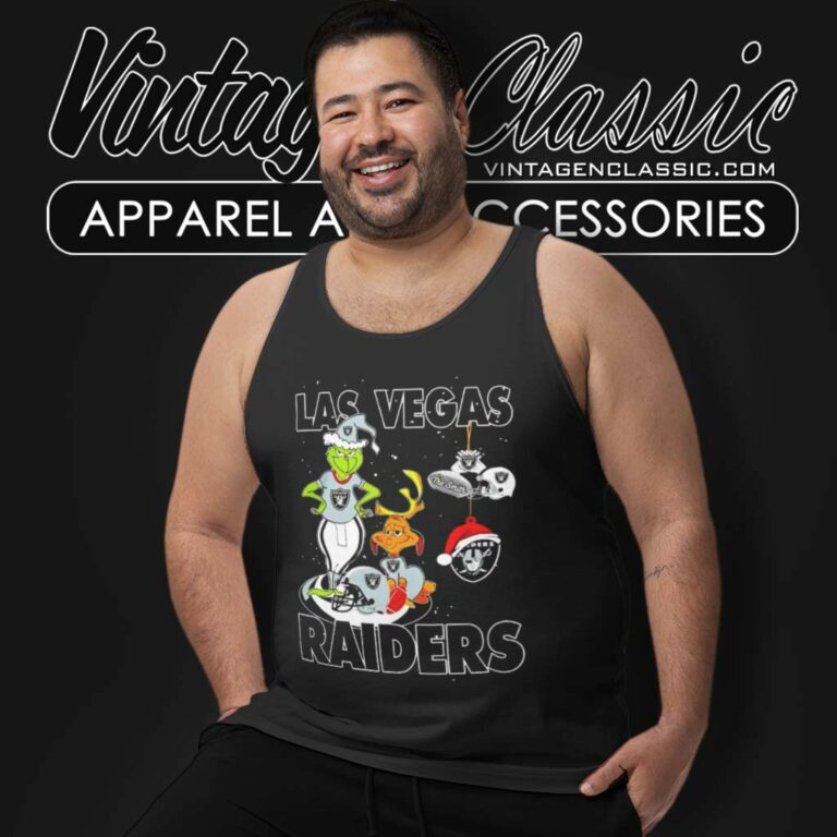 Santa Grinch And Dog Las Vegas Raiders Christmas Tank Top Racerback Santa Grinch And Dog Las Vegas Raiders Christmas Tank Top Racerback