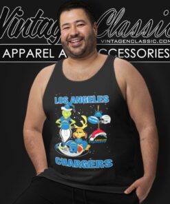 Santa Grinch And Dog Los Angeles Chargers Christmas Tank Top Racerback