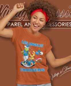 Santa Grinch And Dog Los Angeles Chargers Christmas Women T Shirt