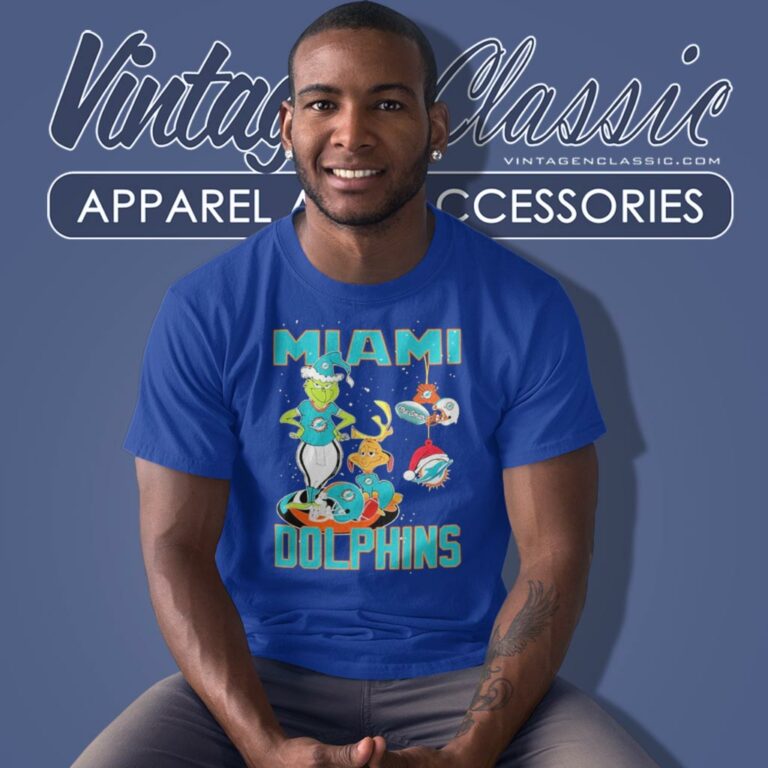 Santa Grinch And Dog Miami Dolphins Christmas T Shirt Santa Grinch And Dog Miami Dolphins Christmas T Shirt