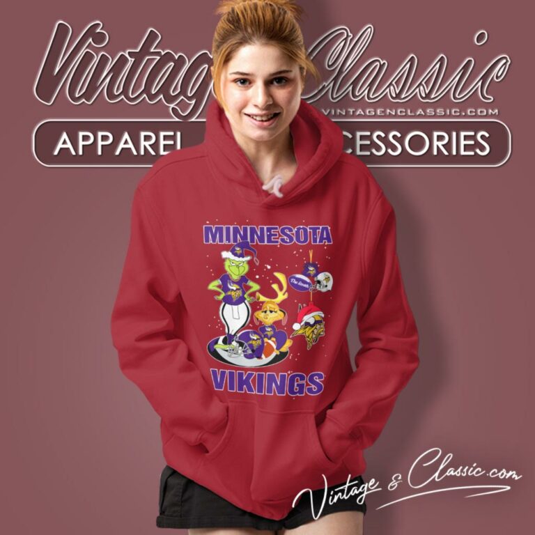 Santa Grinch And Dog Minnesota Vikings Christmas Hoodie Santa Grinch And Dog Minnesota Vikings Christmas Hoodie