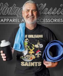 Santa Grinch And Dog New Orleans Saints Christmas V Neck TShirt