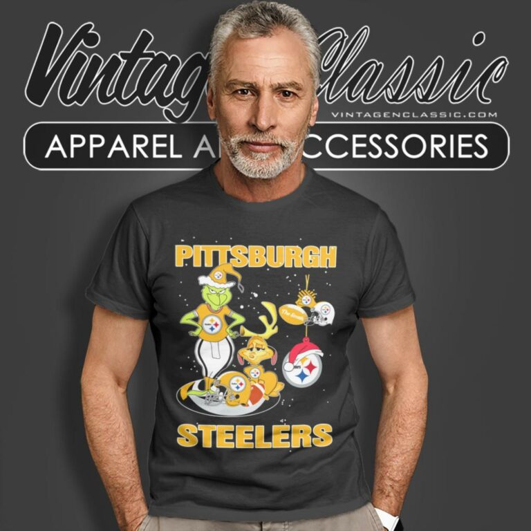 Santa Grinch And Dog Pittsburgh Steelers Christmas T Shirt Santa Grinch And Dog Pittsburgh Steelers Christmas T Shirt