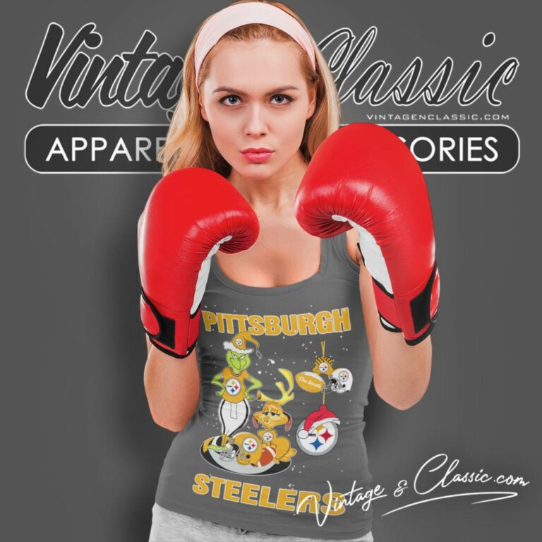 Santa Grinch And Dog Pittsburgh Steelers Christmas Tank Top Racerback Santa Grinch And Dog Pittsburgh Steelers Christmas Tank Top Racerback