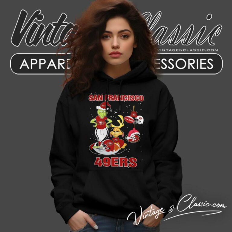 Santa Grinch And Dog San Francisco 49ers Christmas Hoodie Santa Grinch And Dog San Francisco 49ers Christmas Hoodie