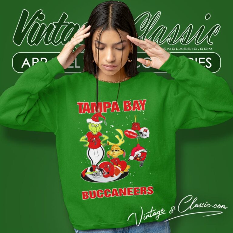 Santa Grinch And Dog Tampa Bay Buccaneers Christmas Sweatshirt Santa Grinch And Dog Tampa Bay Buccaneers Christmas Sweatshirt