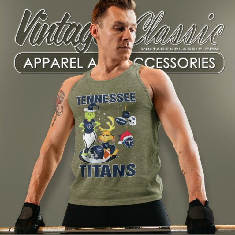 Santa Grinch And Dog Tennessee Titans Christmas Tank Top Racerback Santa Grinch And Dog Tennessee Titans Christmas Tank Top Racerback