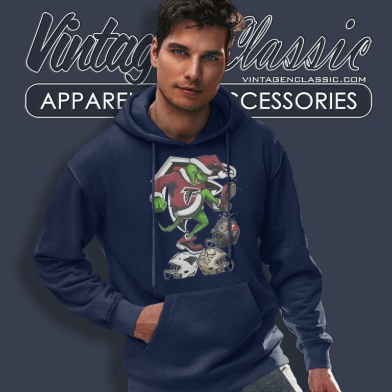 Santa Grinch Atlanta Falcons Stomp On Nfl Teams Christmas Hoodie Santa Grinch Atlanta Falcons Stomp On Nfl Teams Christmas Hoodie