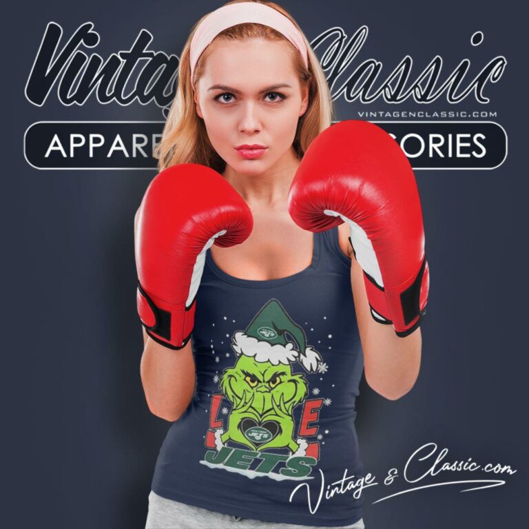 Santa Grinch Christmas Love New York Jets Tank Top Racerback Santa Grinch Christmas Love New York Jets Tank Top Racerback