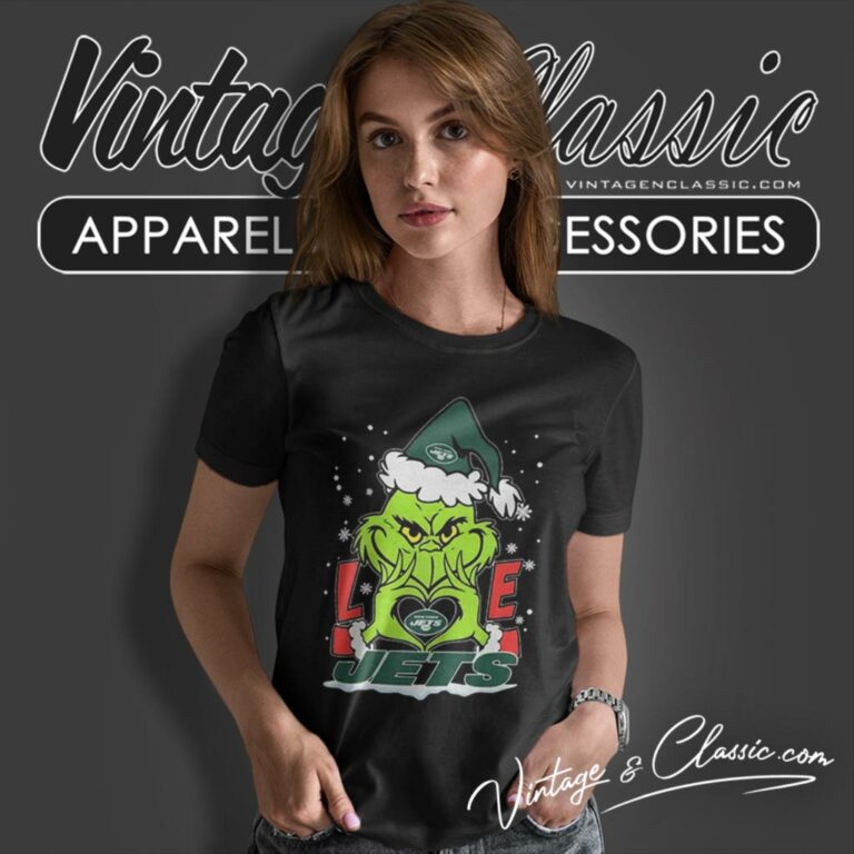 Santa Grinch Christmas Love New York Jets Women T Shirt Santa Grinch Christmas Love New York Jets Women T Shirt