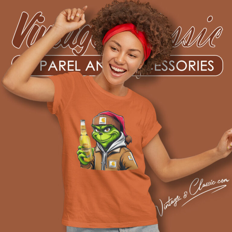 Santa Grinch Drinking Beer Golden Light Women T Shirt Santa Grinch Drinking Beer Golden Light Women T Shirt