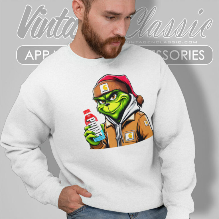 Santa Grinch Drinking Prime Hydration Sweatshirt 1 Santa Grinch Drinking Prime Hydration Sweatshirt 1